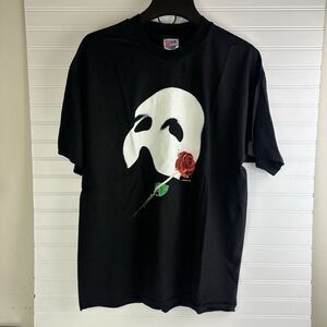 VTG 1986 Phantom Of The Opera Mask Black T-Shirt Size XL Broadway USA Made Glows